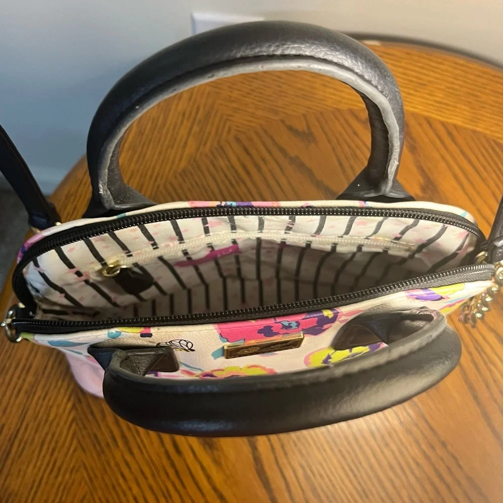 Betsey Johnson Pink Crossbody Bag with Floral Accents - Picture 5 of 9